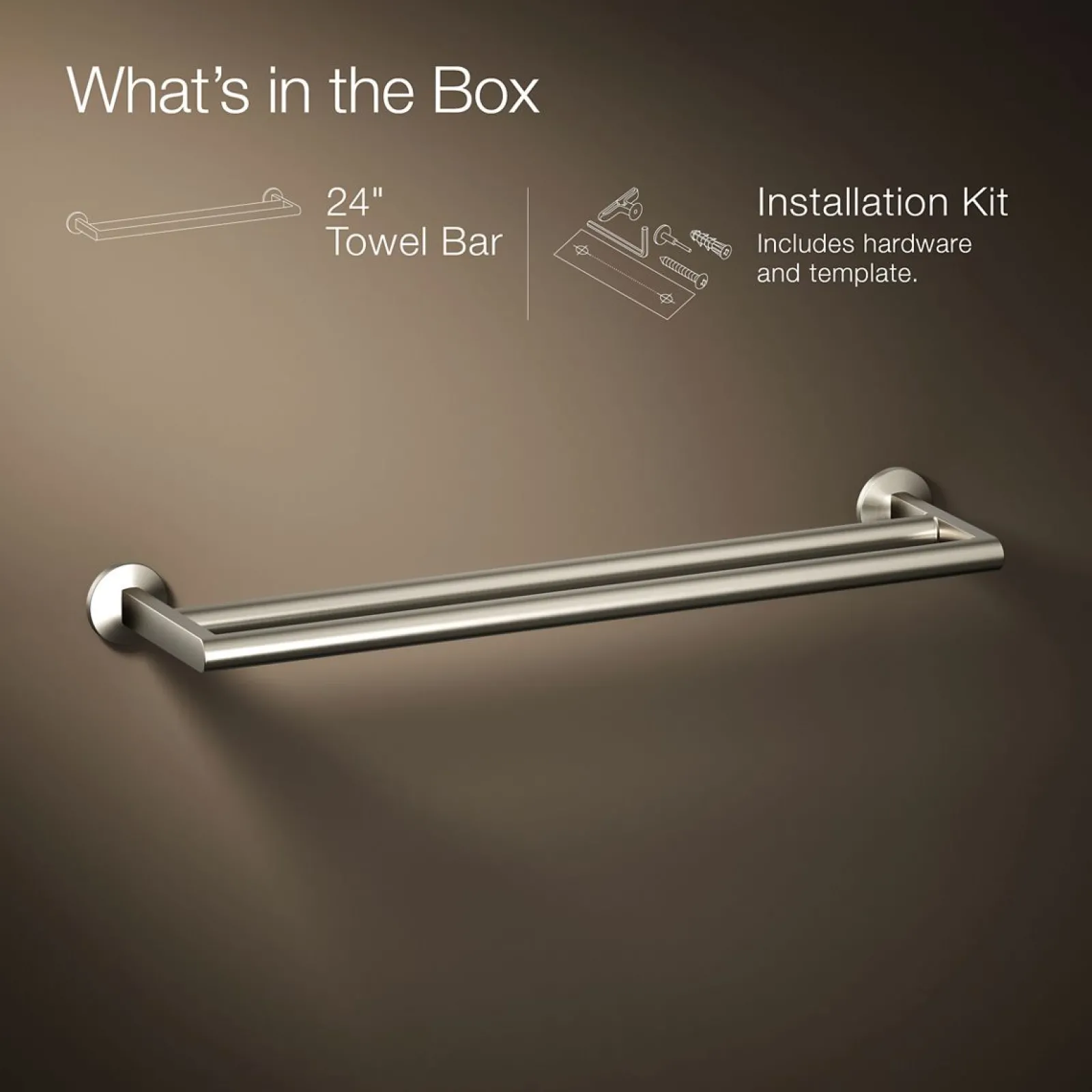 Double towel bar^Kohler