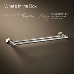 Double towel bar^Kohler