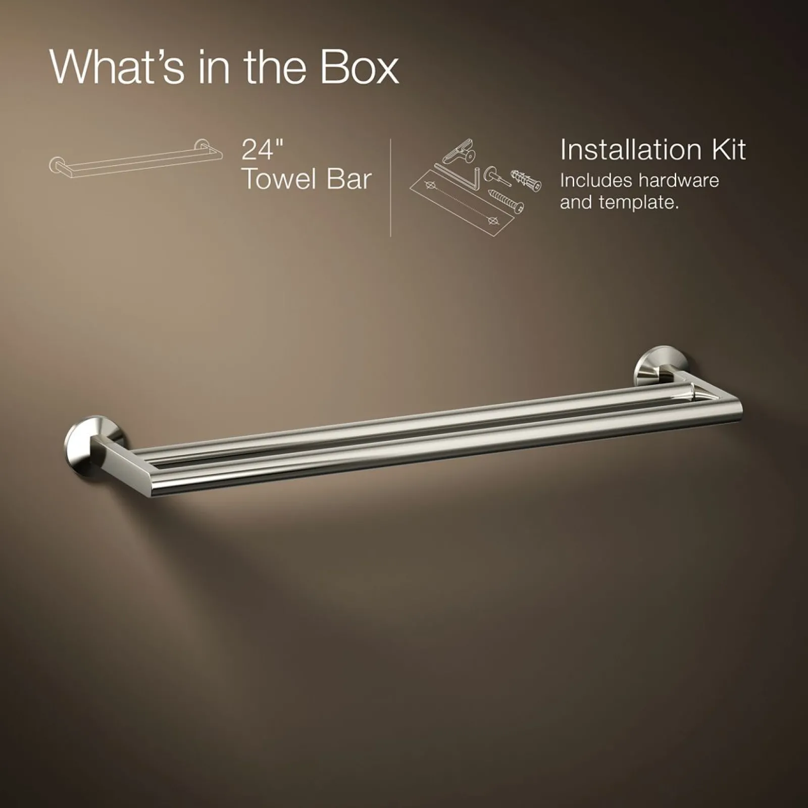 Double towel bar^Kohler