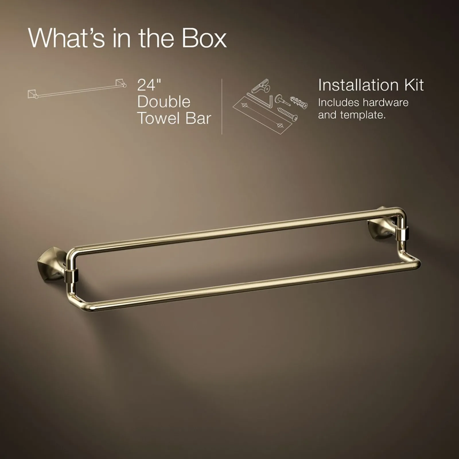 24" double towel bar^Kohler Online