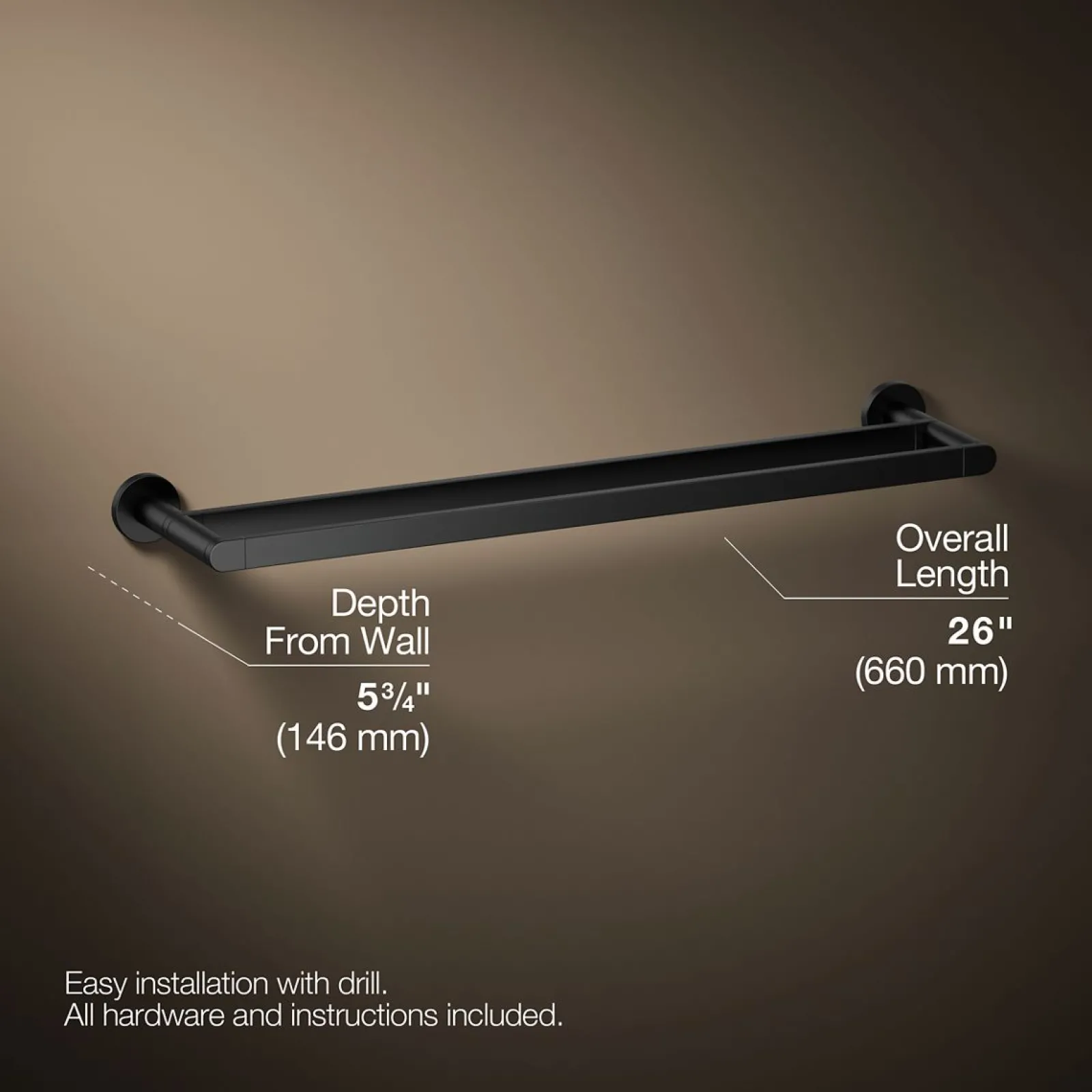 24" double towel bar^Kohler
