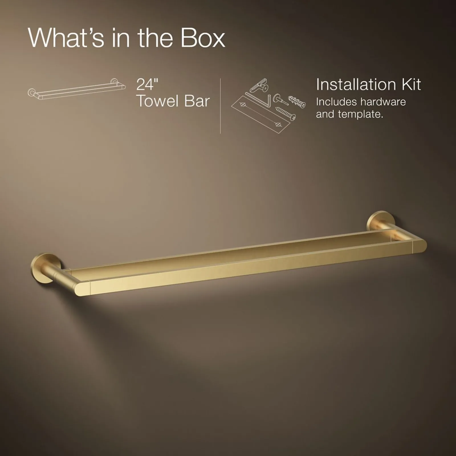 24" double towel bar^Kohler