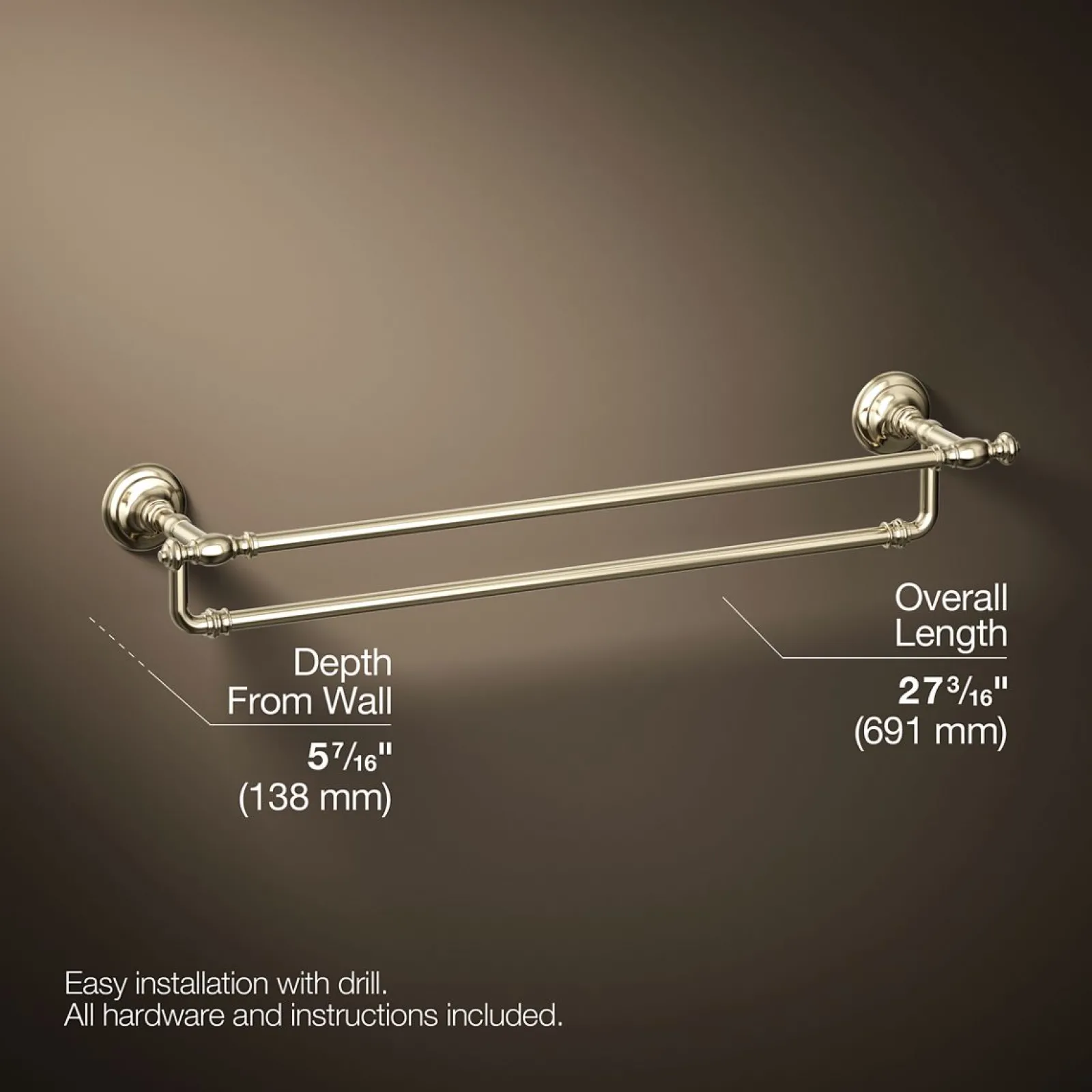 24" double towel bar^Kohler Sale