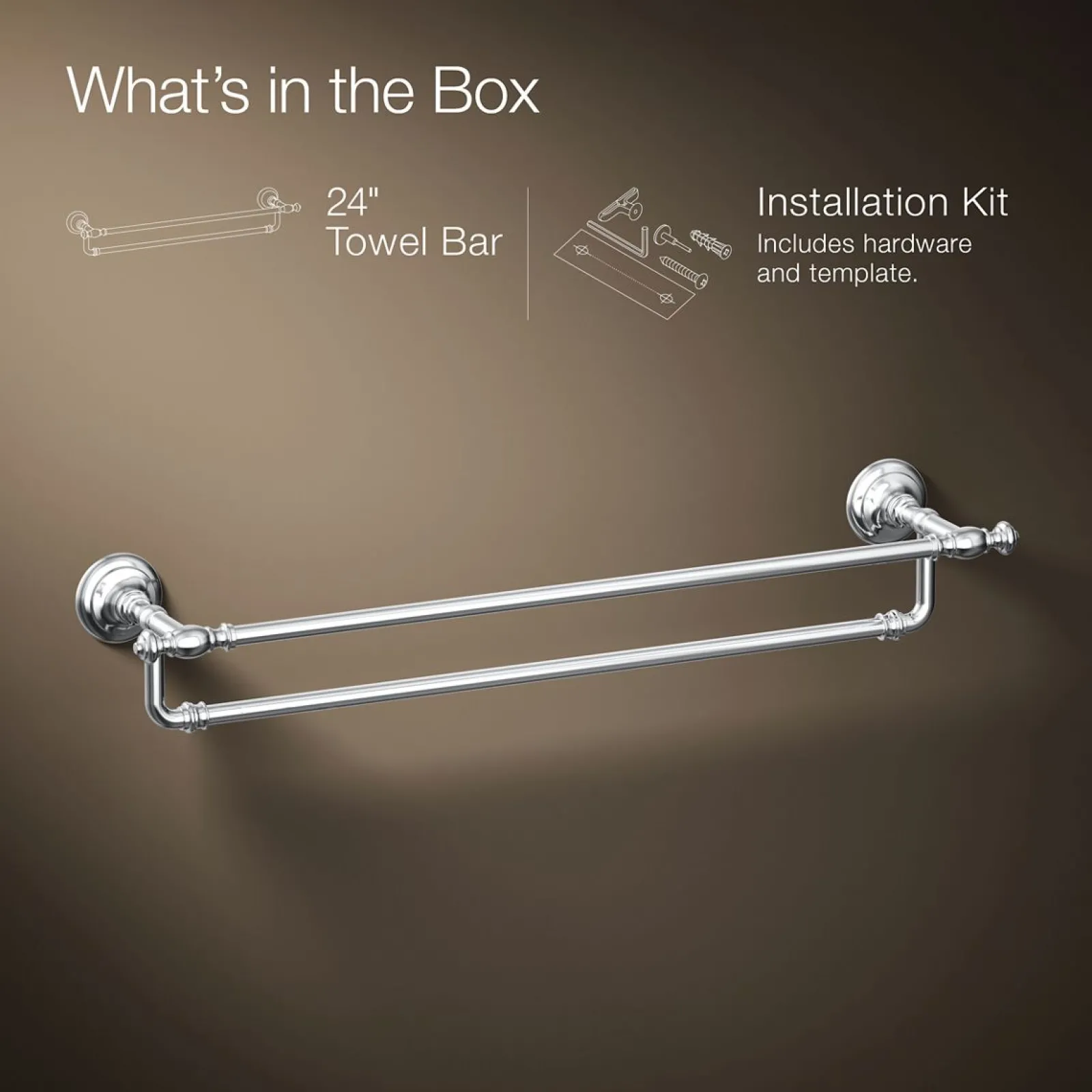 24" double towel bar^Kohler Sale