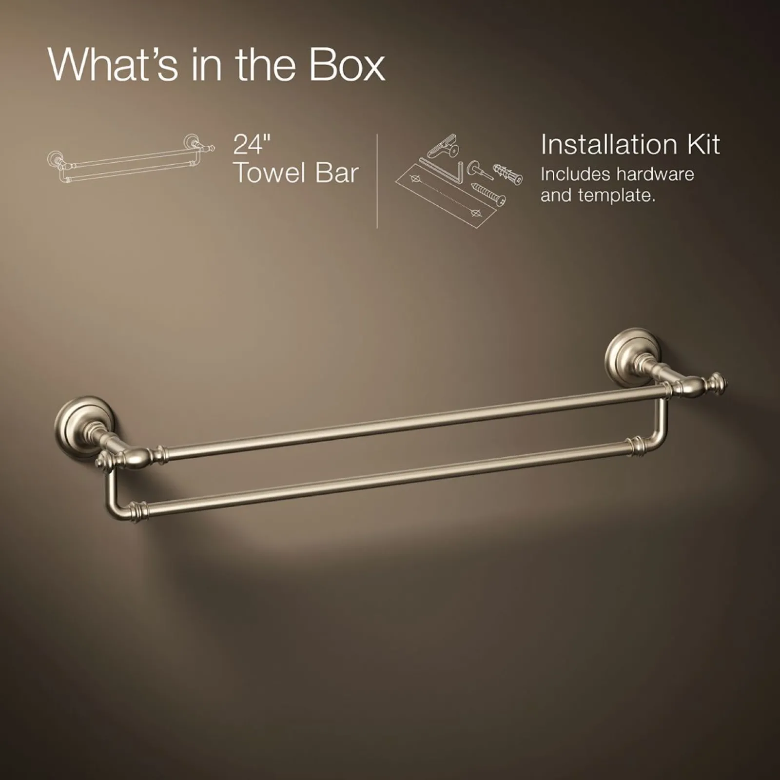 24" double towel bar^Kohler Sale