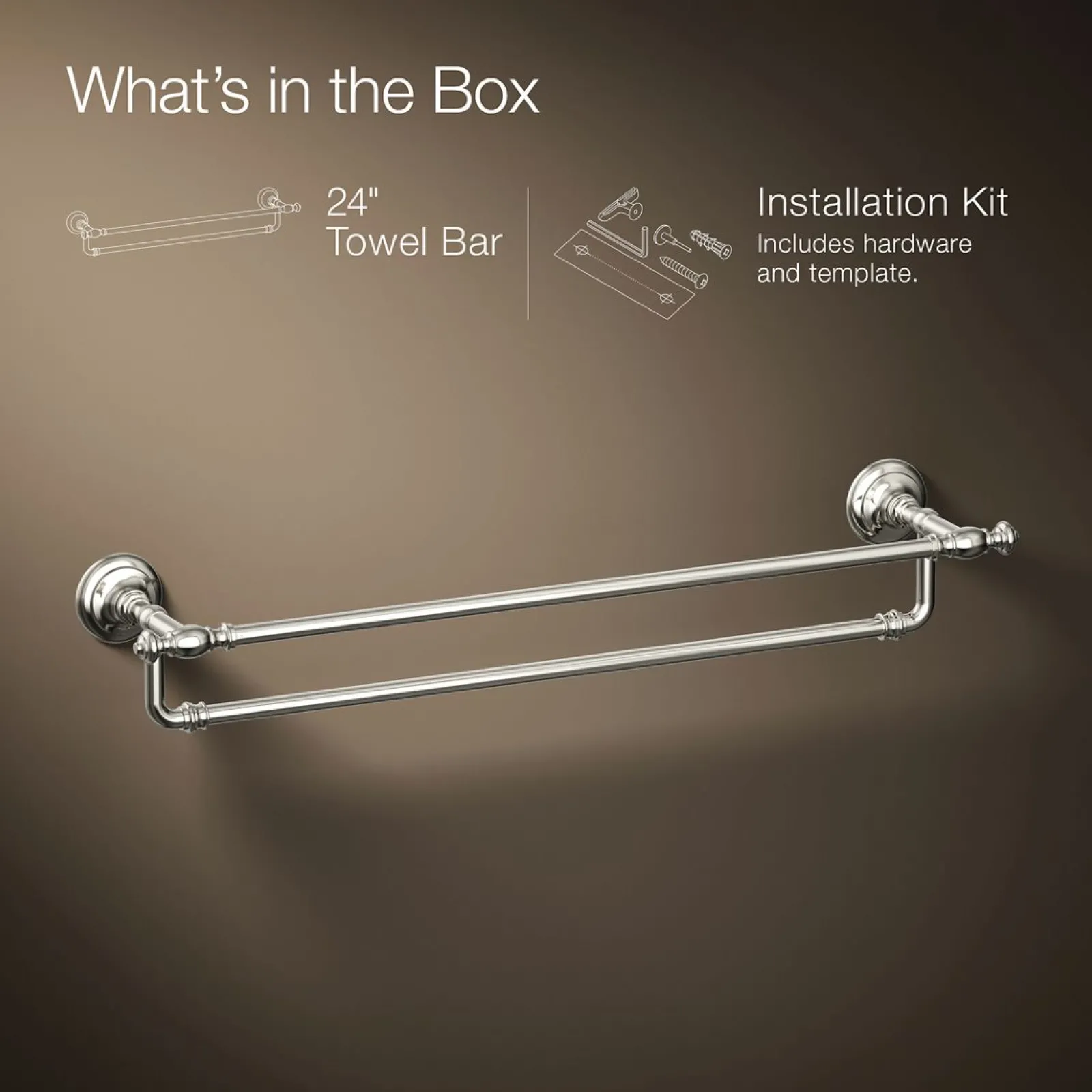 24" double towel bar^Kohler Sale