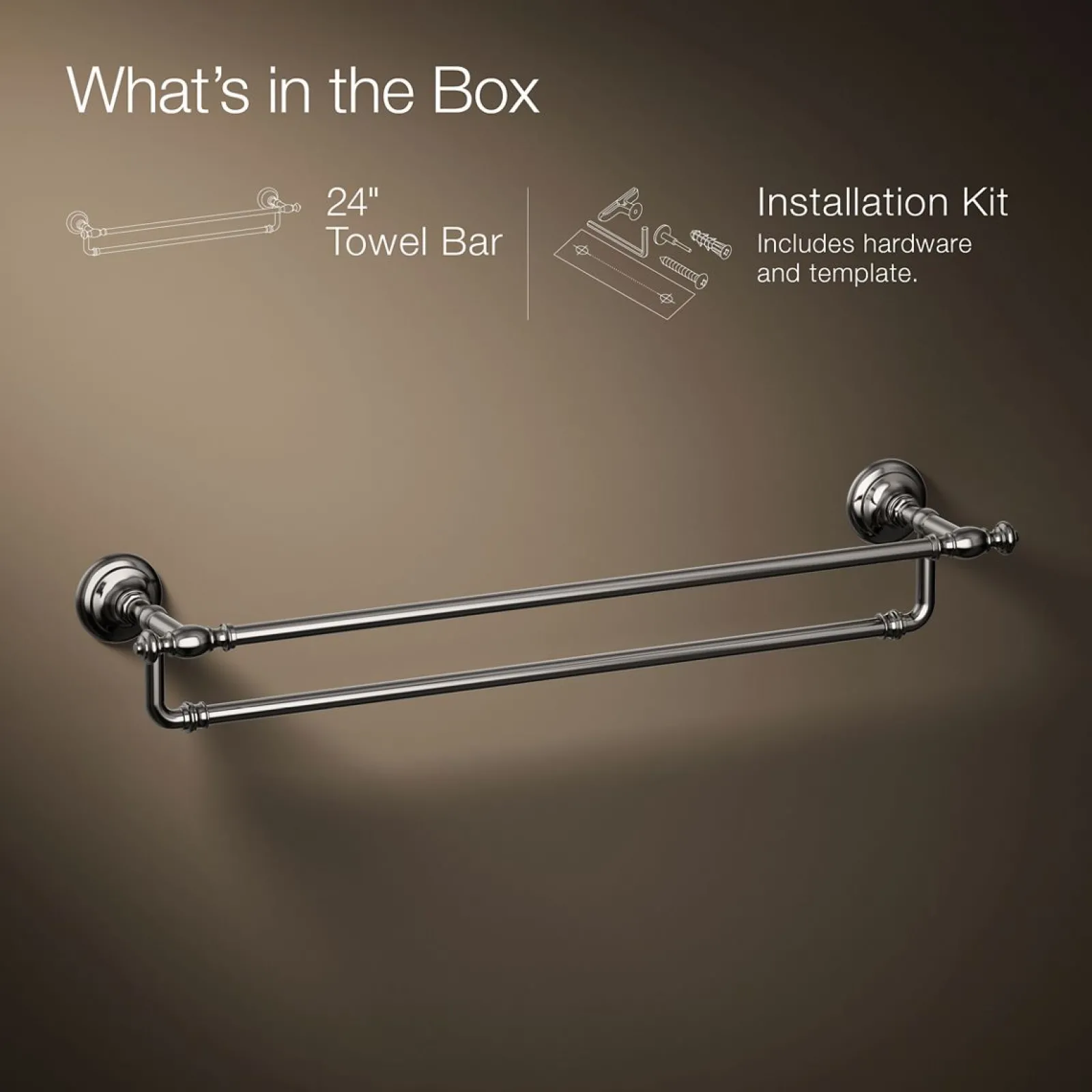 24" double towel bar^Kohler Sale