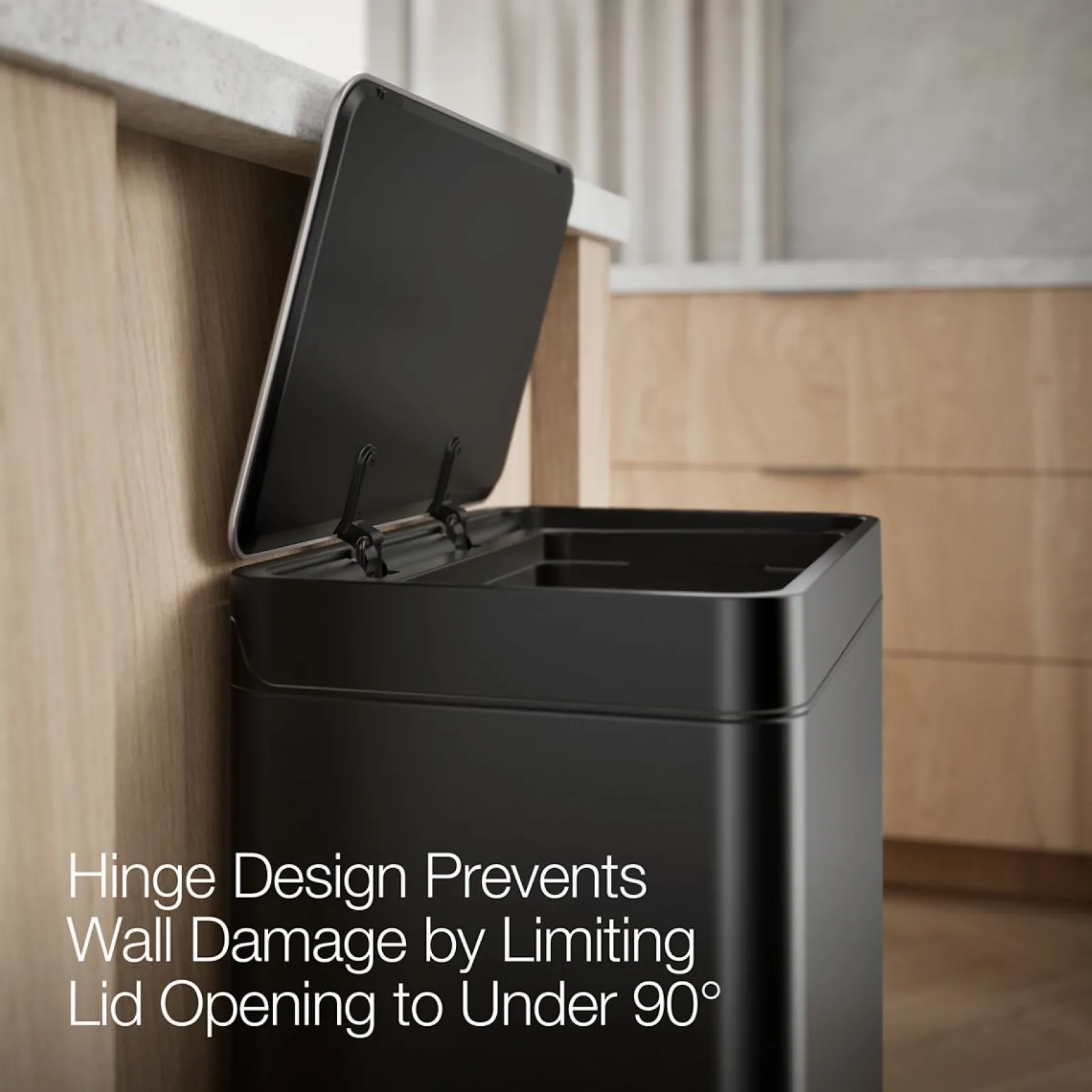 Dual-compartment step trash can^Kohler New
