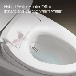 Dual-Wand Elongated bidet toilet seat with remote control^Kohler