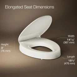 Elevated Quiet-Close™ elongated toilet seat^Kohler Clearance
