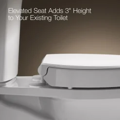 Elevated Quiet-Close™ elongated toilet seat^Kohler Clearance