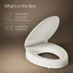 Elevated Quiet-Close™ elongated toilet seat^Kohler Clearance