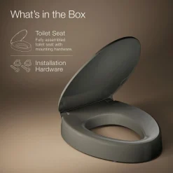 Elevated Quiet-Close™ elongated toilet seat^Kohler Clearance