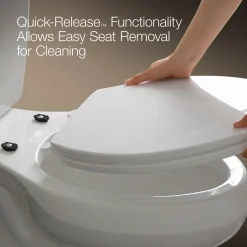Elevated Quiet-Close™ round-front toilet seat^Kohler Best