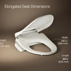 Elongated bidet toilet seat^Kohler New