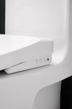 Elongated bidet toilet seat with remote control^Kohler Hot