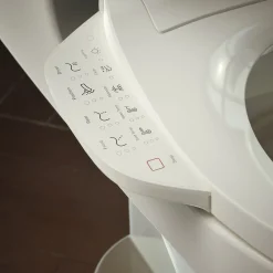 Elongated bidet toilet seat with remote control^Kohler Hot