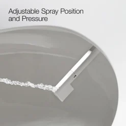 Elongated manual bidet toilet seat^Kohler