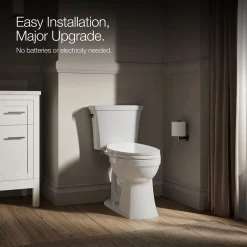 Elongated manual bidet toilet seat^Kohler