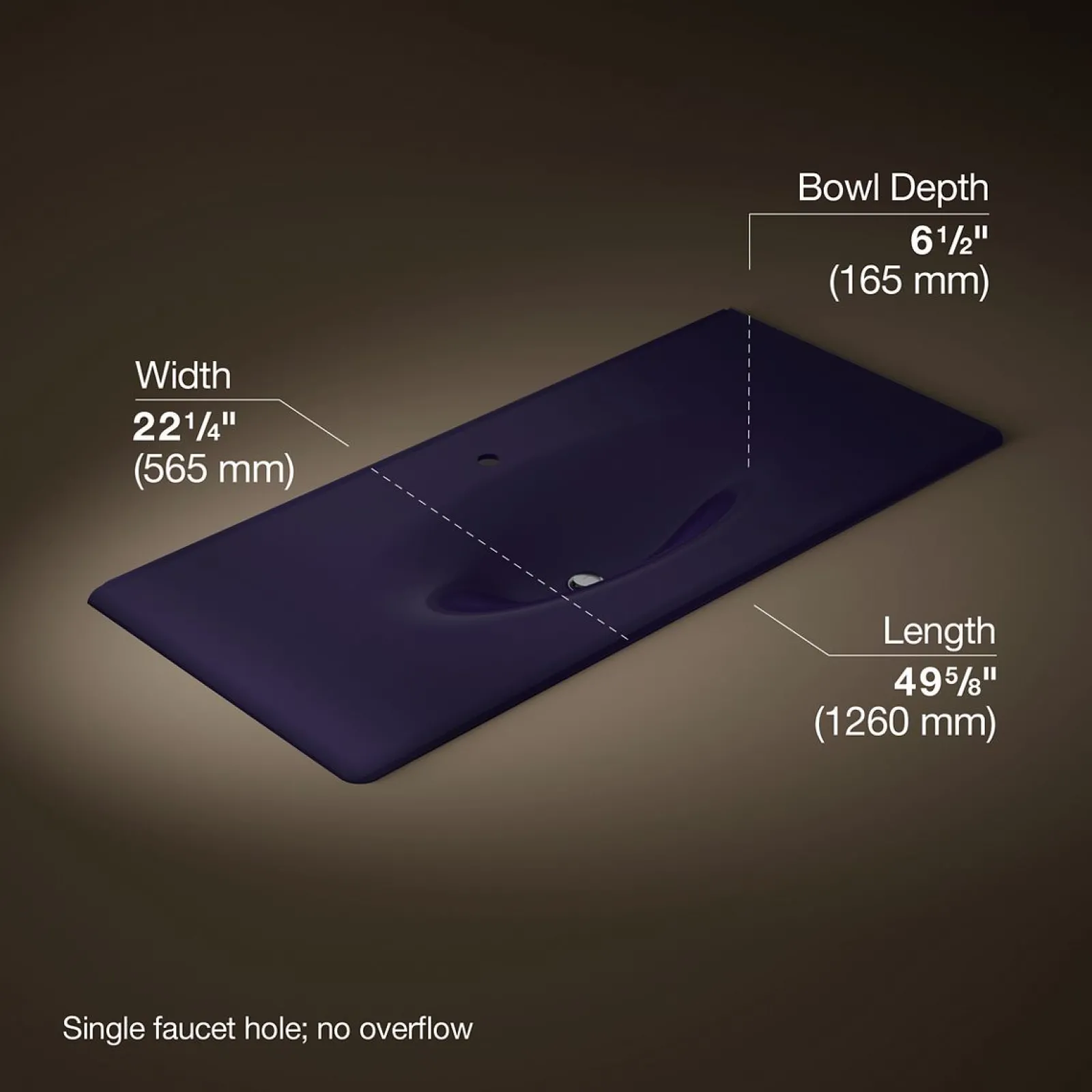 49" Enameled cast iron vanity top with integrated oval sink^Kohler Sale