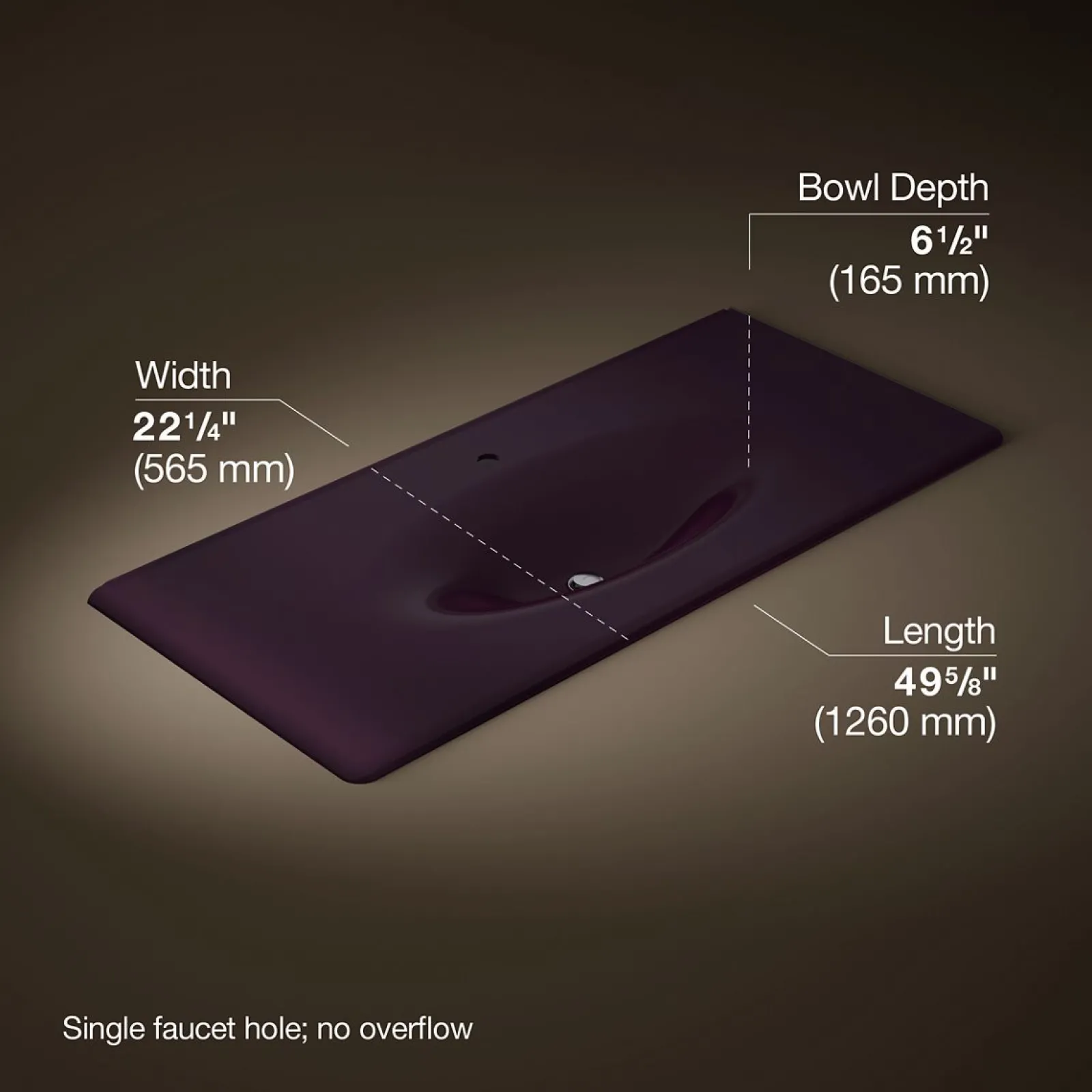 49" Enameled cast iron vanity top with integrated oval sink^Kohler Sale