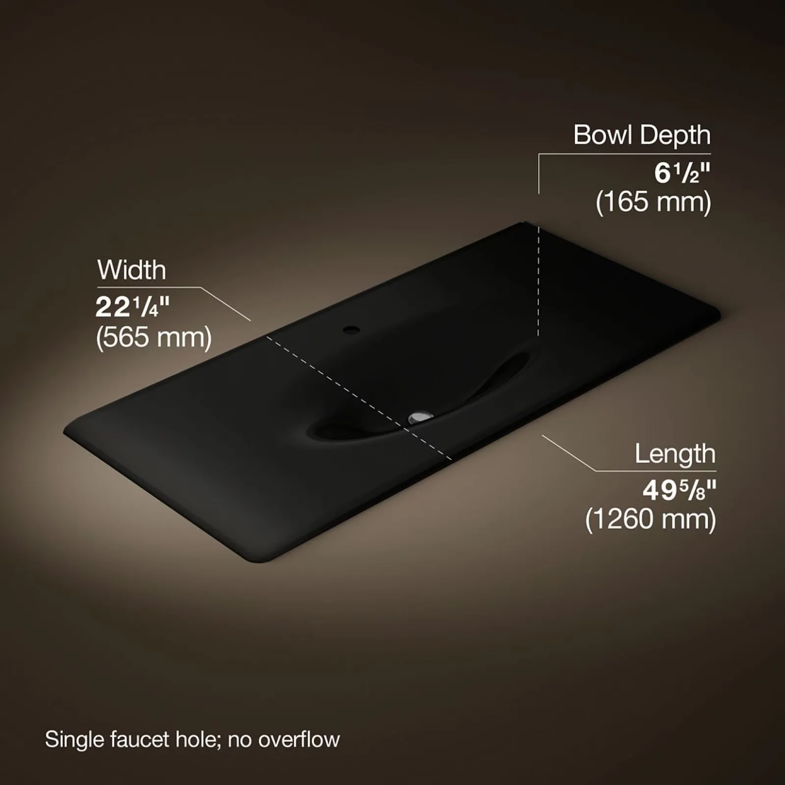 49" Enameled cast iron vanity top with integrated oval sink^Kohler Sale