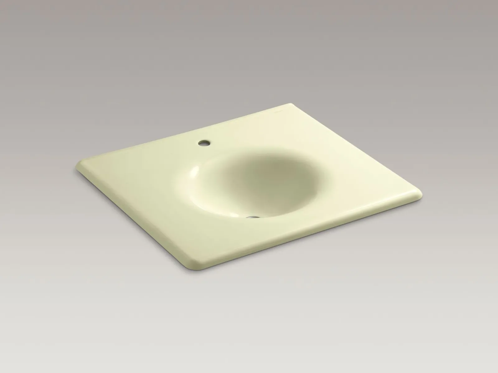 25" Enameled cast iron vanity top with integrated round sink^Kohler New