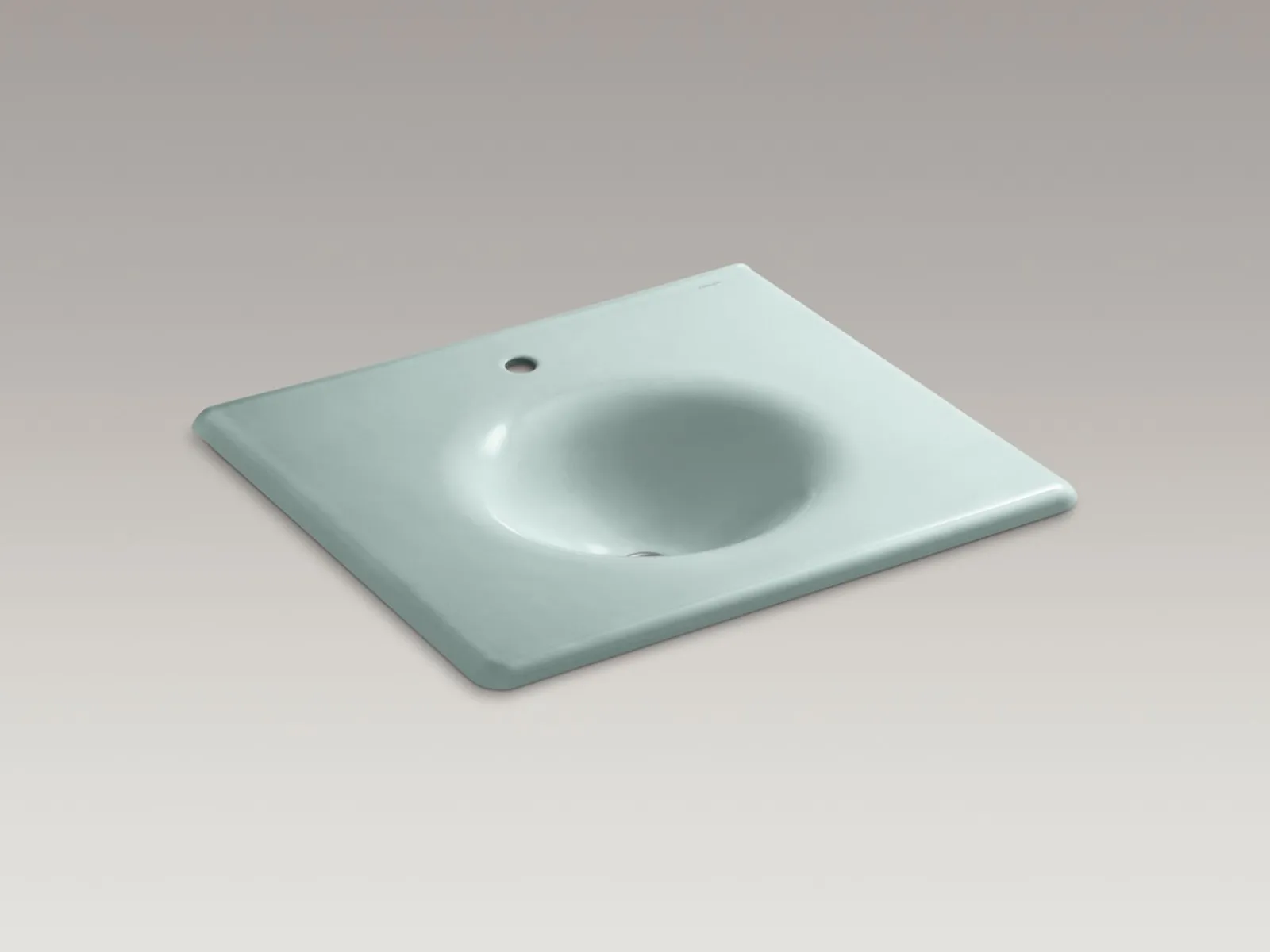 25" Enameled cast iron vanity top with integrated round sink^Kohler New