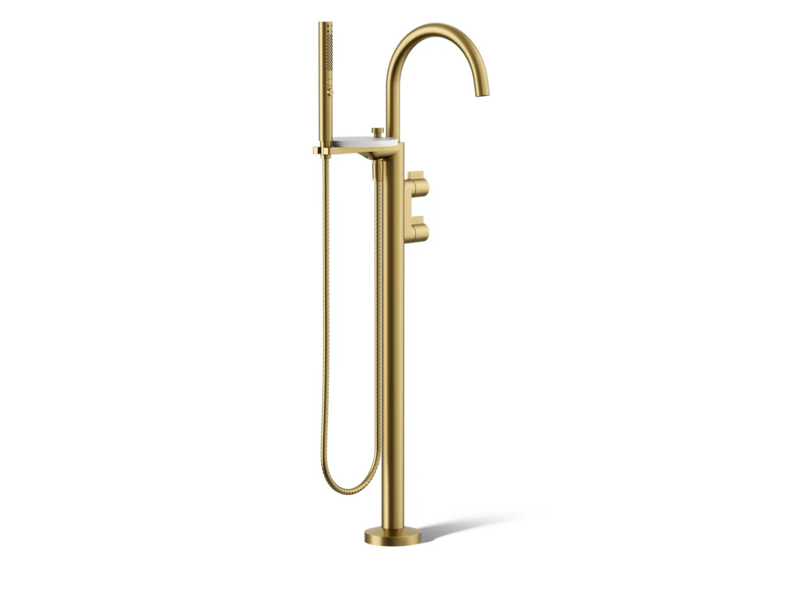 Floor-mount bath filler trim with lever handles and handshower^Kohler Sale