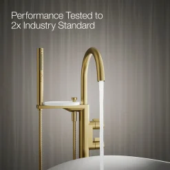Floor-mount bath filler trim with lever handles and handshower^Kohler Sale