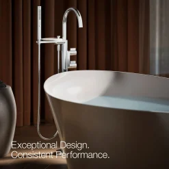 Floor-mount bath filler trim with lever handles and handshower^Kohler Sale