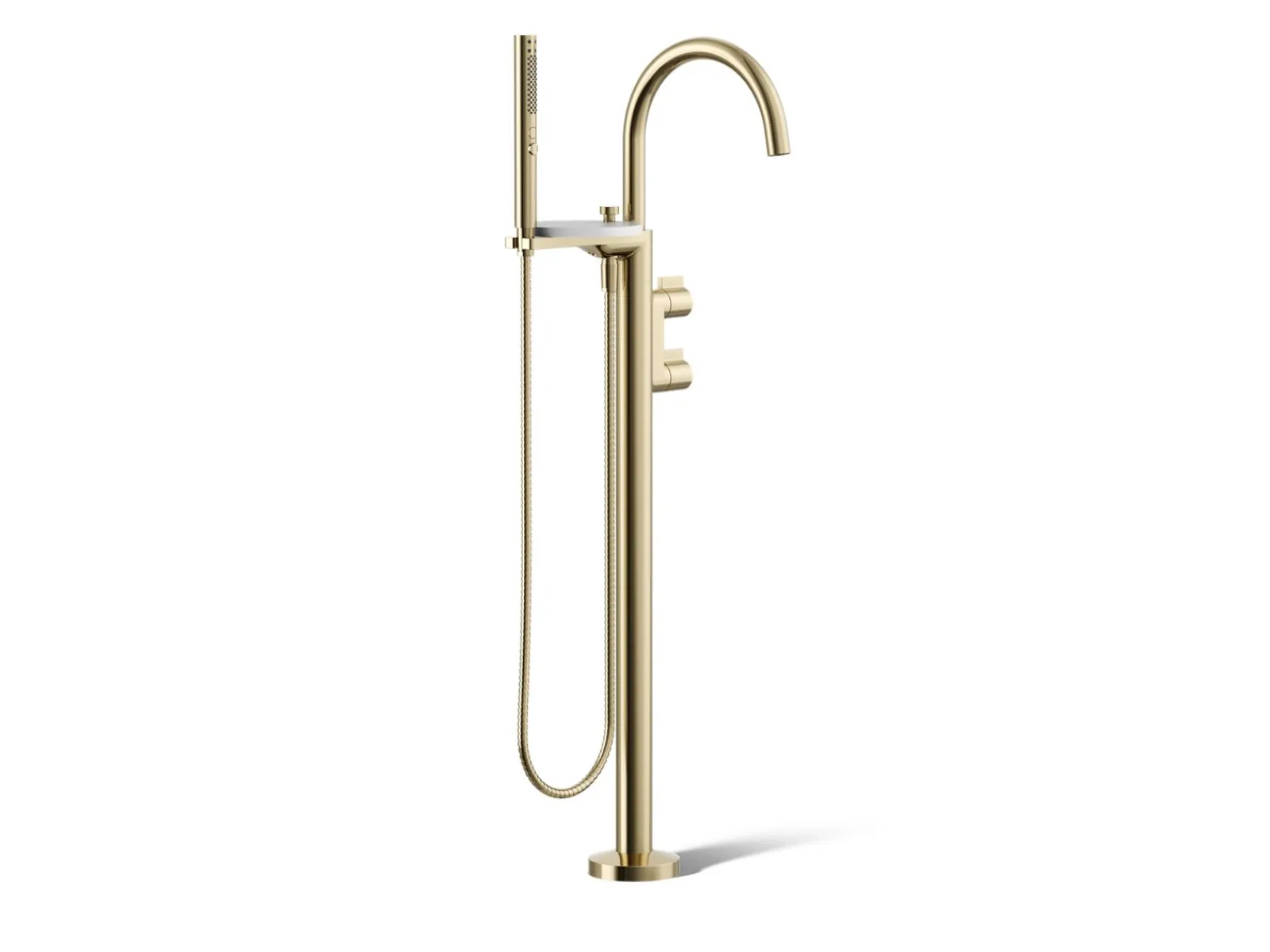 Floor-mount bath filler trim with lever handles and handshower^Kohler Sale