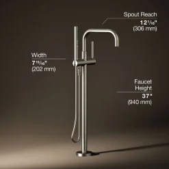 Floor-mount bath filler trim with handshower^Kohler Outlet
