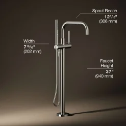 Floor-mount bath filler trim with handshower^Kohler Outlet