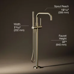Floor-mount bath filler trim with handshower^Kohler Outlet