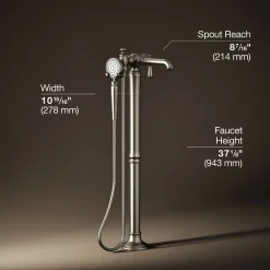 Floor-mount bath filler trim with handshower^Kohler Online