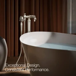 Floor-mount bath filler trim with handshower^Kohler Online