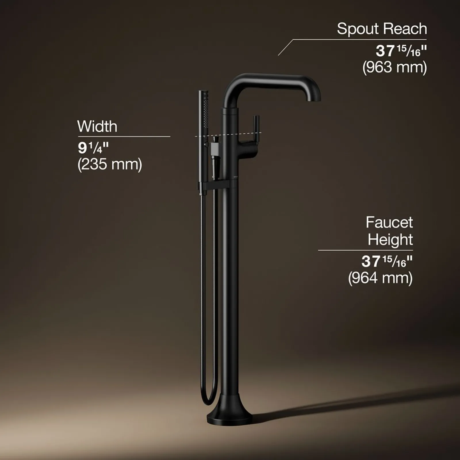 Floor-mount bath filler trim with handshower^Kohler Sale