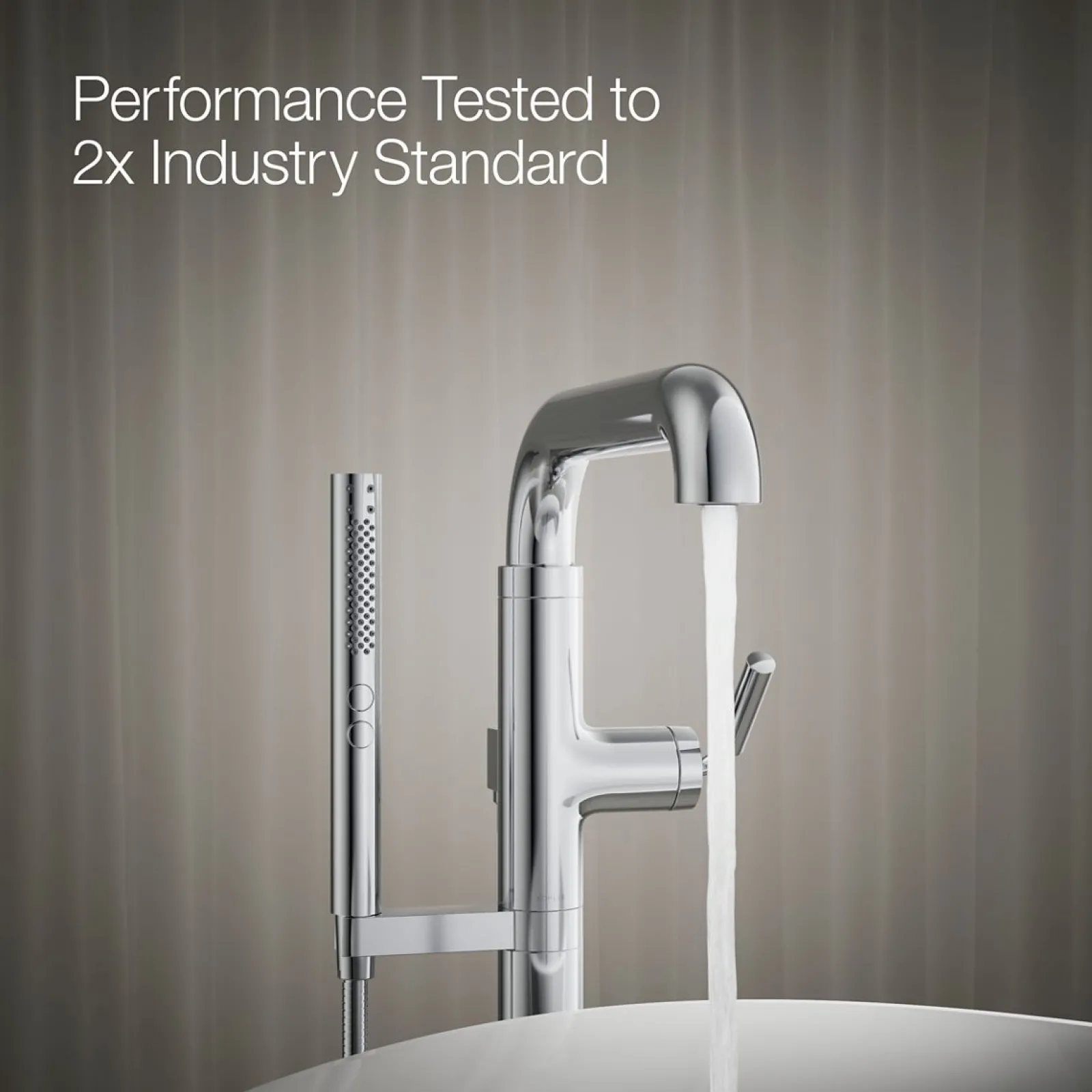 Floor-mount bath filler trim with handshower^Kohler Sale