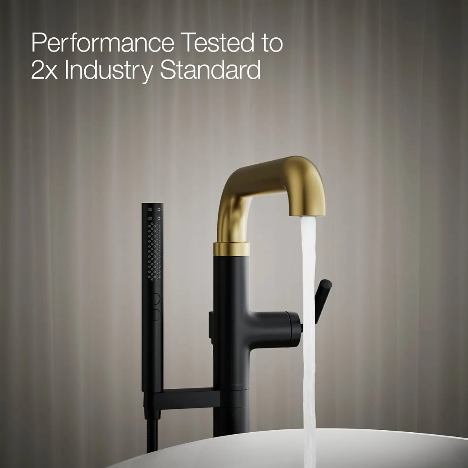 Floor-mount bath filler trim with handshower^Kohler Sale