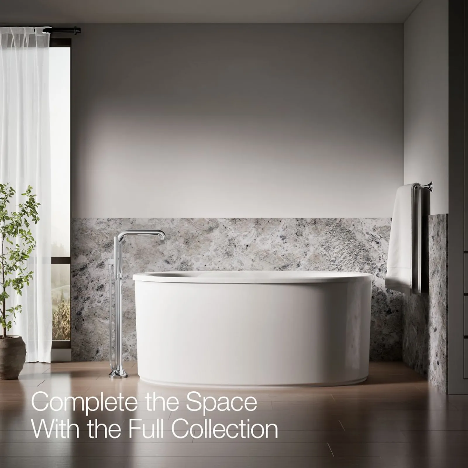 Floor-mount bath filler trim with handshower^Kohler Sale