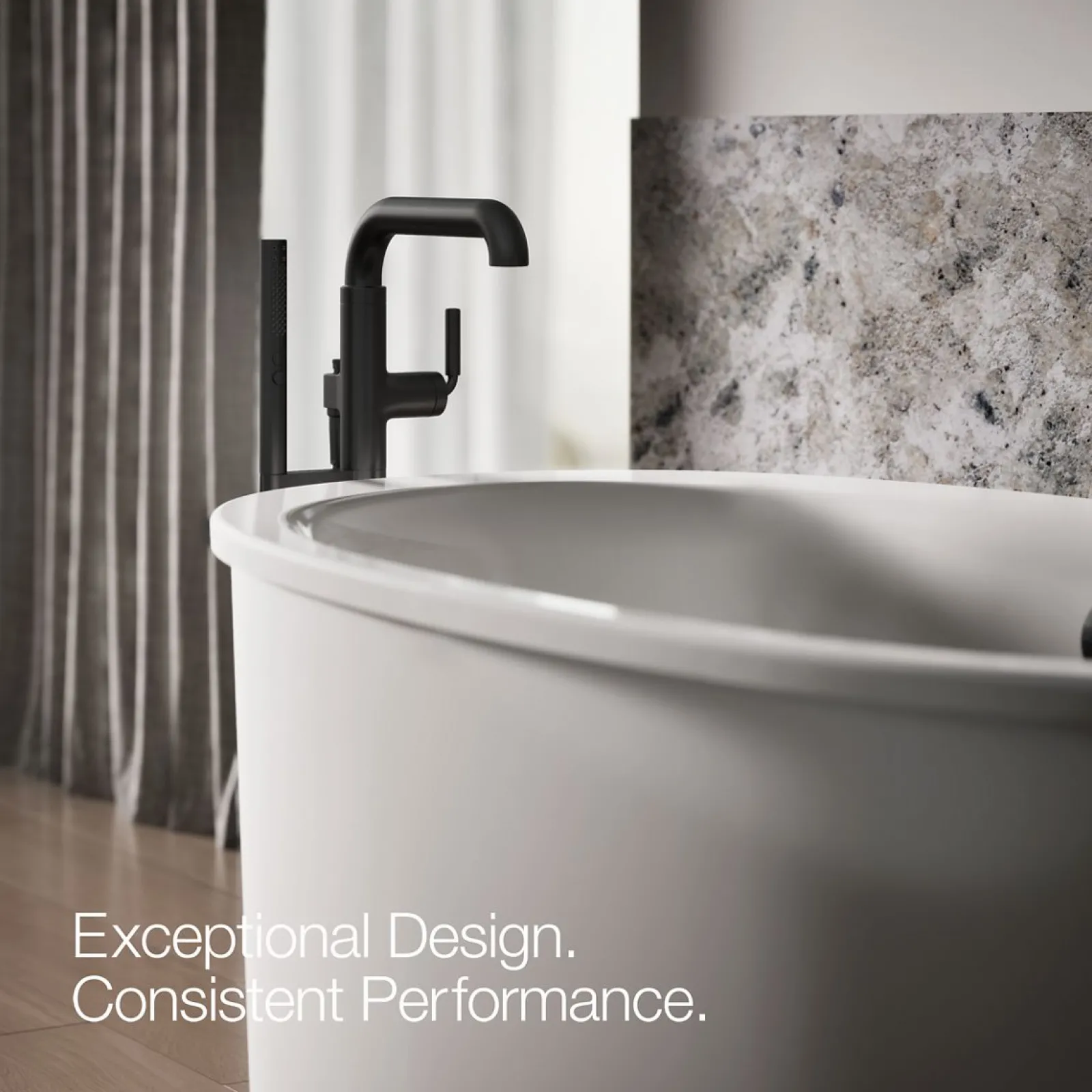 Floor-mount bath filler trim with handshower^Kohler Sale