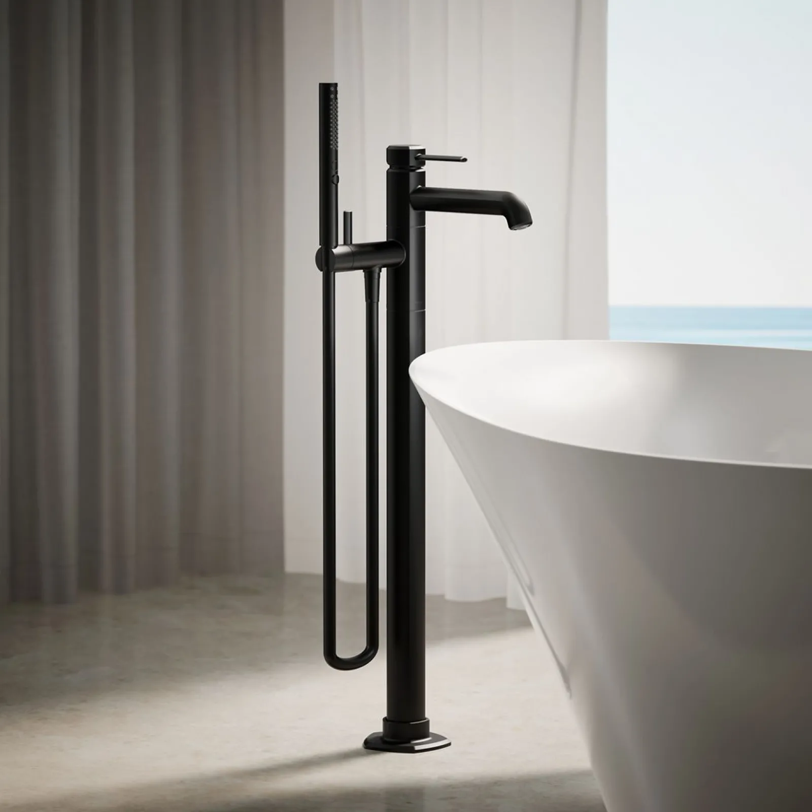Floor-mount bath filler trim with handshower^Kohler Outlet