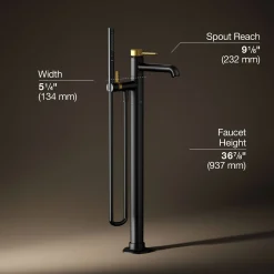 Floor-mount bath filler trim with handshower^Kohler Outlet