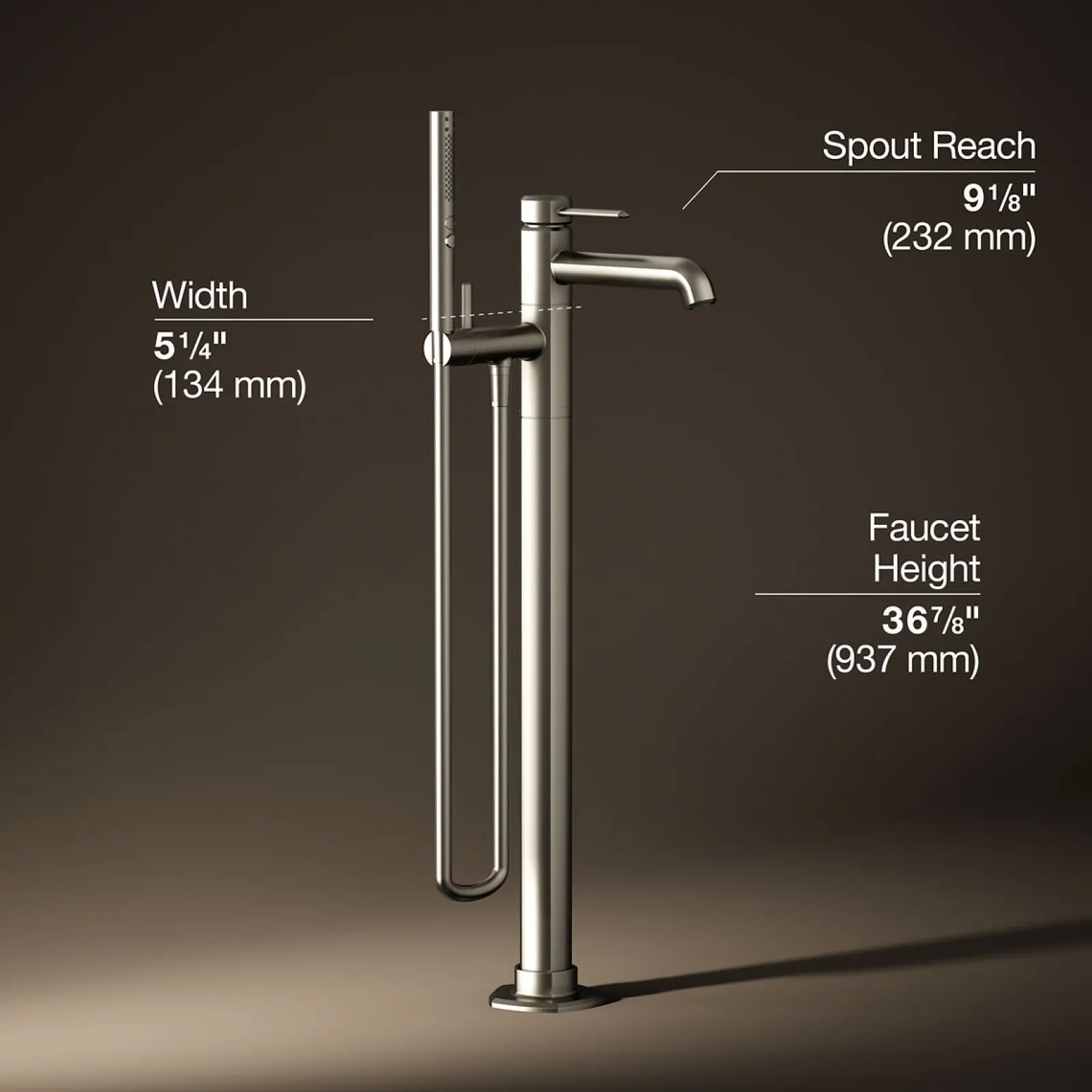 Floor-mount bath filler trim with handshower^Kohler Outlet