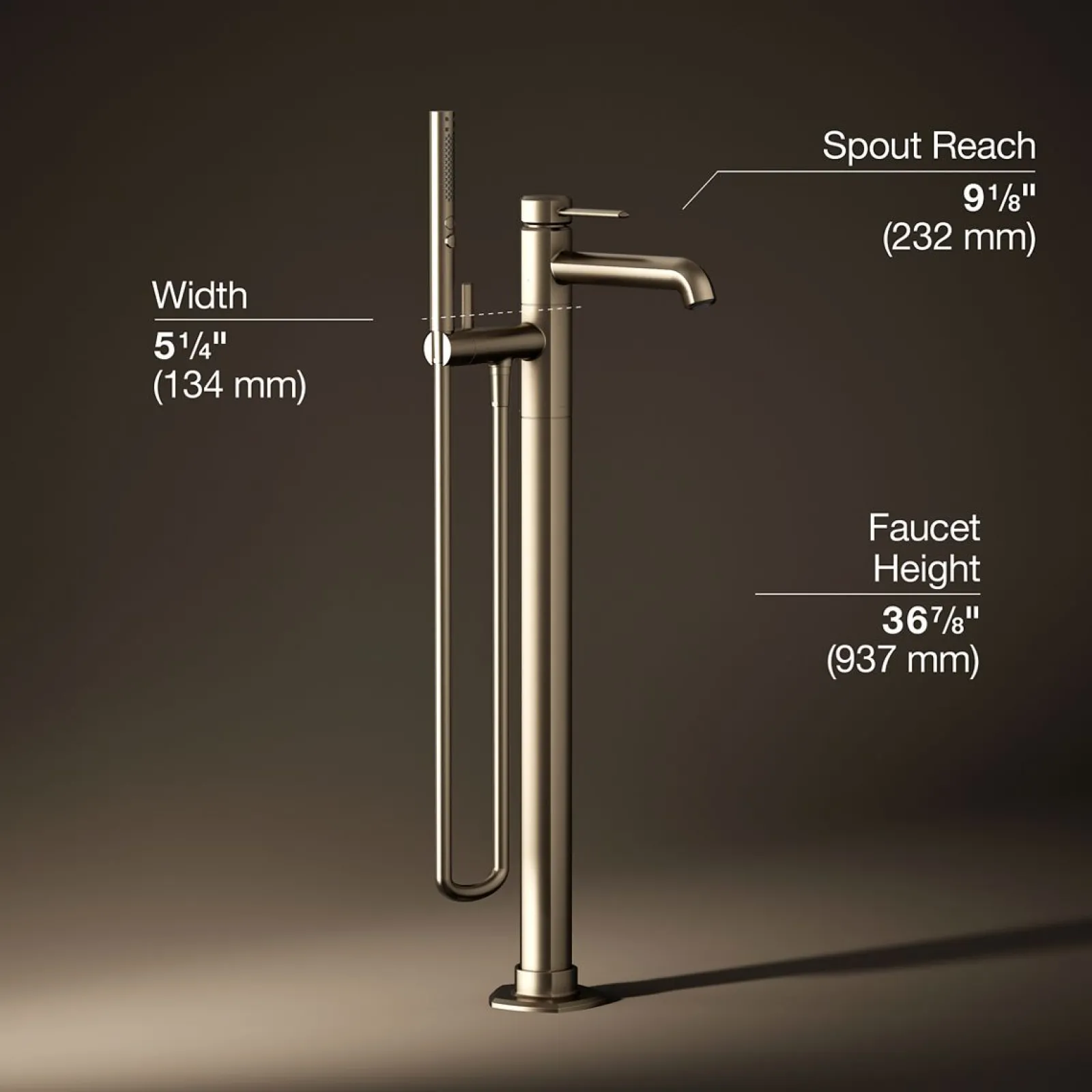 Floor-mount bath filler trim with handshower^Kohler Outlet