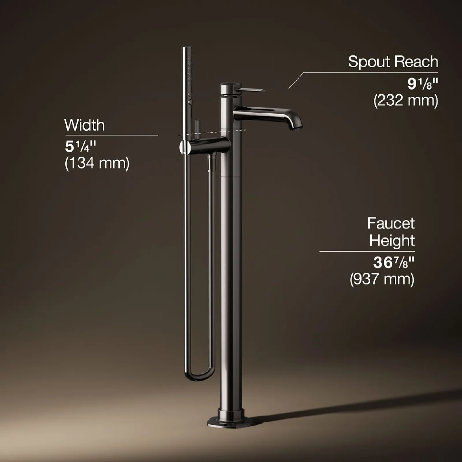 Floor-mount bath filler trim with handshower^Kohler Outlet