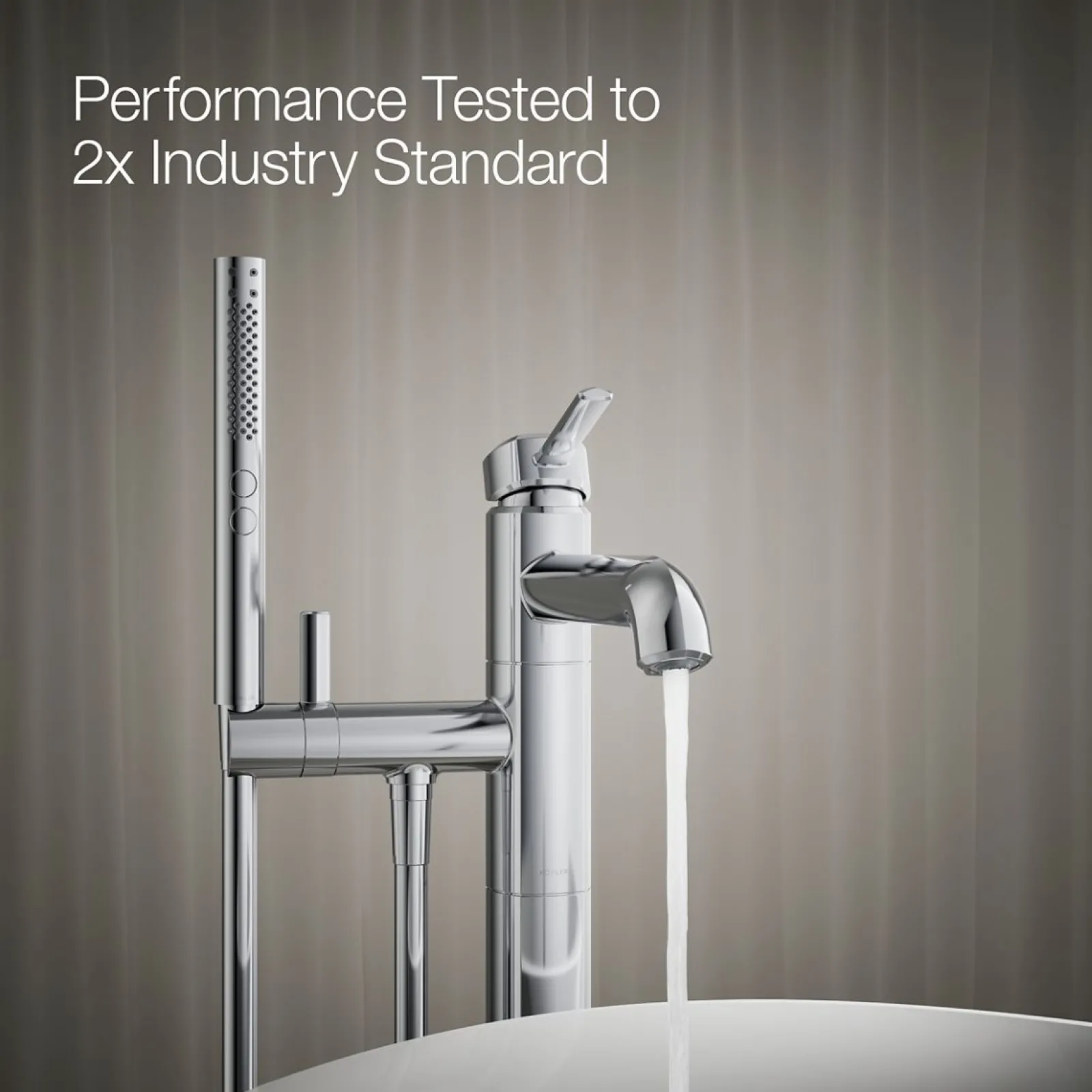 Floor-mount bath filler trim with handshower^Kohler Outlet