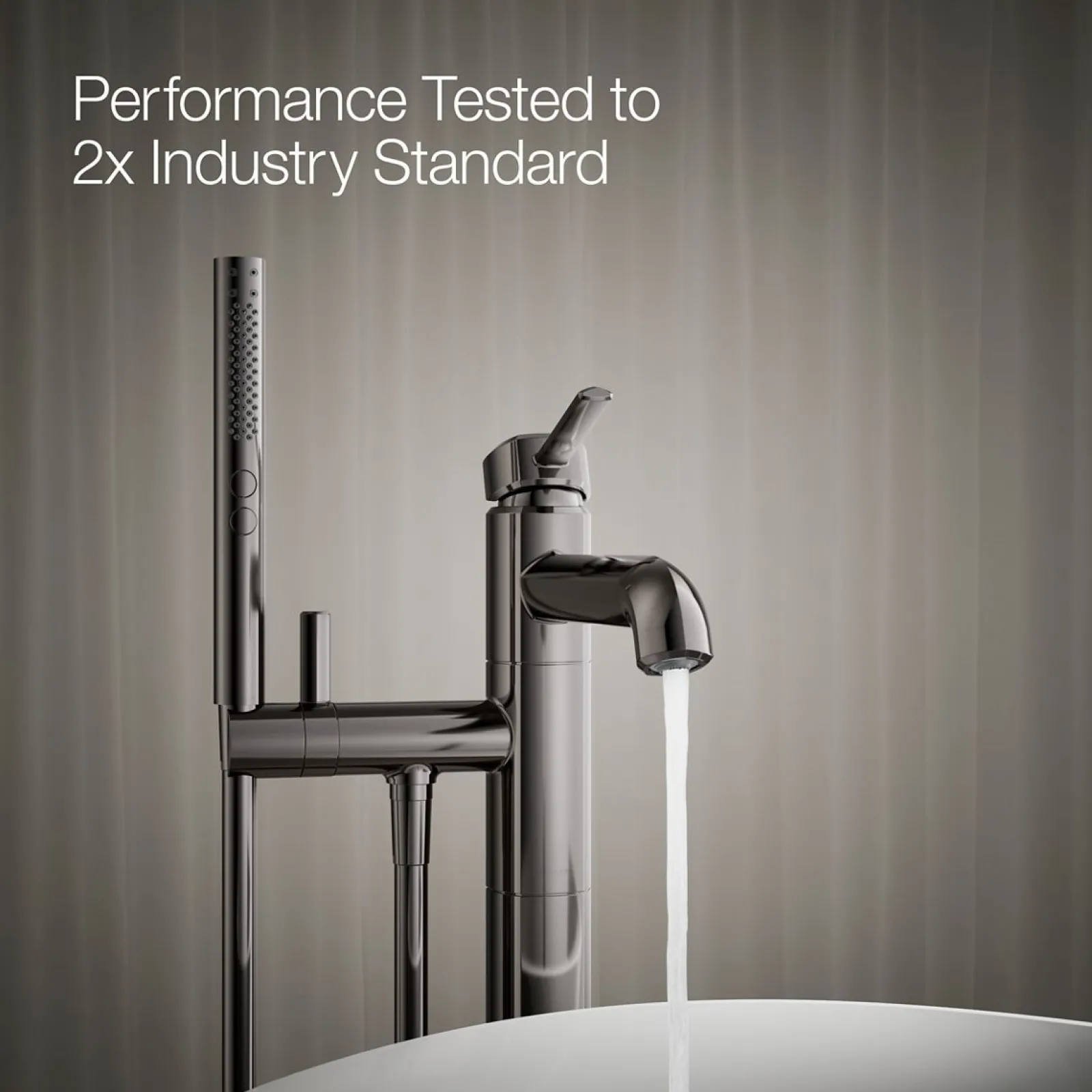 Floor-mount bath filler trim with handshower^Kohler Outlet
