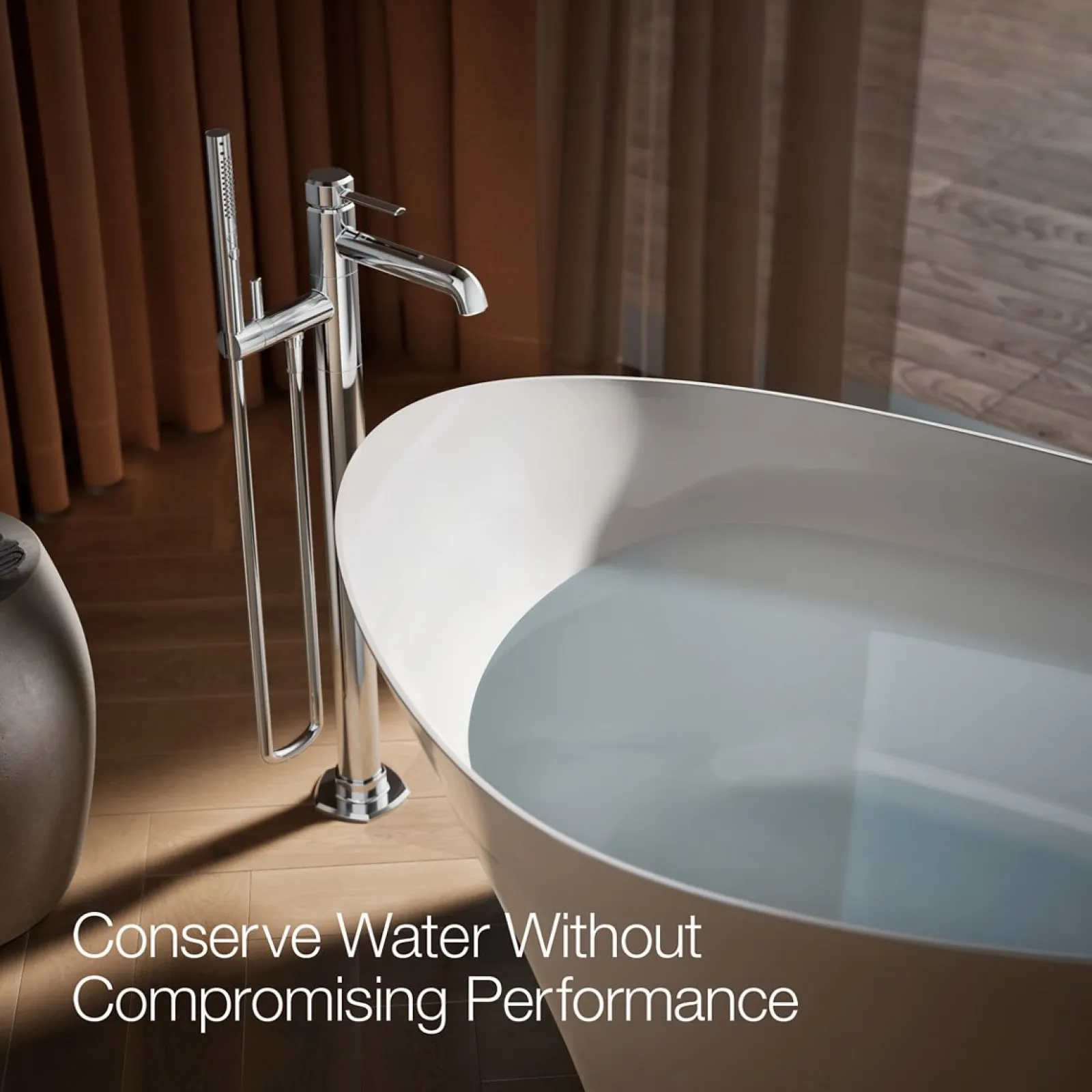 Floor-mount bath filler trim with handshower^Kohler Outlet